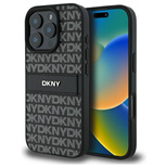 DKNY Texture Pattern Tonal Stripe Hülle für iPhone 16 Pro Max – Schwarz