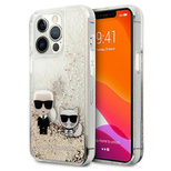 Karl Lagerfeld KLHCP13LGKCD iPhone 13 Pro / 13 6,1" złoty/gold hardcase Liquid Glitter Karl&Choupette