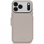 Decoded Abnehmbare Brieftaschenhülle aus Leder mit MagSafe für iPhone 17 Pro Max – Grau