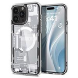 Spigen Ultra Hybrid Mag Case mit MagSafe für iPhone 15 Pro Max – Weiß (Zero One Pattern)