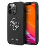 Guess GUHCP13XSA4GSBK iPhone 13 Pro Max 6,7" czarny/black hardcase Saffiano 4G Metal Logo