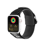 Dux Ducis Armband (Outdoor-Version) Apple Watch Ultra-Armband, SE, 9, 8, 7, 6, 5, 4, 3, 2, 1 (49, 45, 44, 42 mm), Nylonband-Armband, Schwarz und Silber