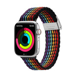 Dux Ducis Strap (Mixture II Version) Apple Watch SE strap, 9, 8, 7, 6, 5, 4, 3, 2, 1 (41, 40, 38 mm) braided band dark stripes bracelet