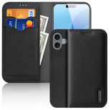 Dux Ducis Hivo iPhone 16 Case with Flip and RFID Protection - Black