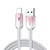 White \ Lightning (male) || USB-A (male)