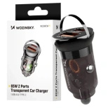 Wozinsky Ładowarka 65W samochodowa USB-C PD 65W / USB-A  45W QC 3.0 - czarna