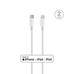 Puro Plain Cable for Apple with MFI USB-C - Lightning 2.0 2.4A 2m - White