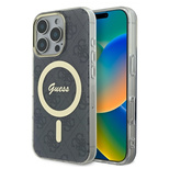 Guess IML 4G MagSafe Hülle für iPhone 16 Pro – Schwarz