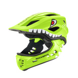 Rockbros TT-32003 Shark Children's Bike Helmet with Detachable Jaw Size S (48-52) - Green