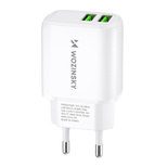 Wozinsky CUWCW 2.4A 2 x USB-A Wandladegerät – Weiß