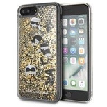 Karl Lagerfeld KLHCI8LROGO iPhone 7/8 Plus czarno-złoty/black & gold hard case Glitter