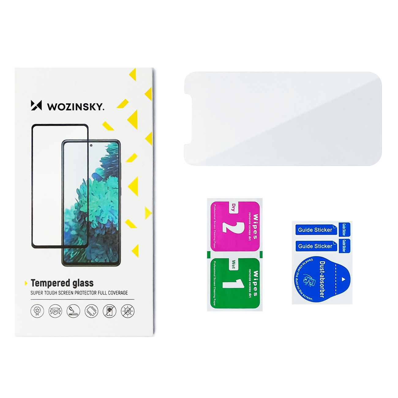 Telefon leżący pod szkłem hartowanym Wozinsky Tempered Glass