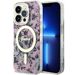 Guess GUHMP14XHCFWSP iPhone 14 Pro Max 6.7&quot; pink/pink Hardcase Flower MagSafe