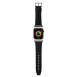 Pasek Karl Lagerfeld Saffiano Monogram na Apple Watch 38/40/41mm - czarny