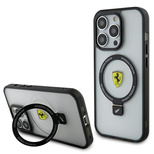 Ferrari FEHMP15LUSCAH iPhone 15 Pro 6.1&quot; transparent hardcase Ring Stand 2023 Collection MagSafe