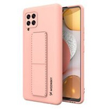 Wozinsky Kickstand Case Silikon Stand Cover für Samsung Galaxy A42 5G Rosa