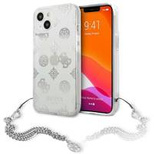 Guess GUHCP13SKPESI iPhone 13 mini 5.4&quot; silver/silver hardcase Peony Chain Collection