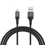 Dudao L3SM USB-A – MicroUSB 3A-Kabel 1,2 m mit Geflecht – Schwarz