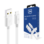3mk Hyper USB-A Lightning Kabel 1,2m 5V/2,1A 12W - weiß