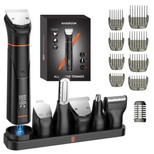 MAXGROOM JK-666 6-in-1 Trimmer für Bart, Haare, Körper, Nase und Ohren IPX6 - Schwarz