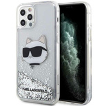 Karl Lagerfeld KLHCP12MLNHCCS iPhone 12/ 12 Pro 6.1&quot; silver/silver hardcase Glitter Choupette Head