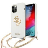 Guess GUHCP12MLSC4GWH iPhone 12/12 Pro 6.1&quot; white/white hardcase 4G Gold Chain Collection