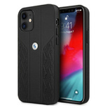 BMW Leather Curve Perforate Case for iPhone 12 mini - Black