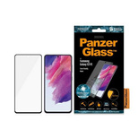 PanzerGlass E2E Microfracture antibakterielles Glas für Samsung Galaxy S21 FE – mit schwarzem Rahmen