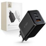 Tech-Protect C65W charger 2x USB-C PD 65W / USB-A QC 3.0 - black