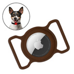 Kit Hundehalsband und Etui für Apple AirTag Katze Hund Anhänger Etui für Apple AirTag Locator Braun