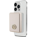 Powerbank indukcyjny Guess MagSafe 4G Strassed Metal Logo 5W 3000mAh - złoty