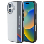 BMW Motosport IML Vertical Stripe Hülle für iPhone 16 – Grau