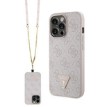 Etui Guess Crossbody 4G Metal Logo na iPhone 13 Pro Max - różowe