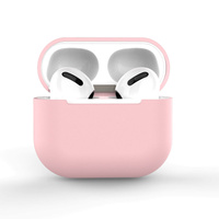 Etui do AirPods Pro silikonowy miękki pokrowiec na słuchawki różowy (case C)