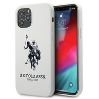 US Polo USHCP12MSLHRWH iPhone 12/12 Pro 6,1" biały/white Silicone Collection